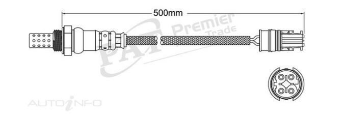 PAT Oxygen Sensor Post-Catalytic For BMW 525i E60, E61 2.5L N52B25