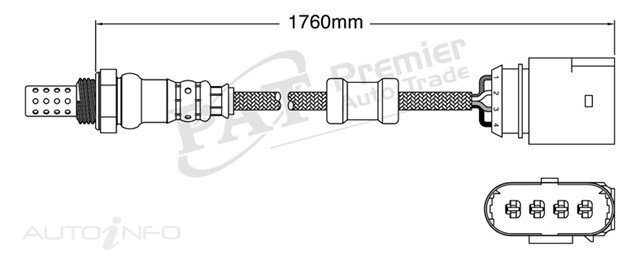 PAT Pre-Cat. Oxygen Sensor For Audi A4 1.8L Turbo 4CYL APU I4 8V SOHC - EGO-200
