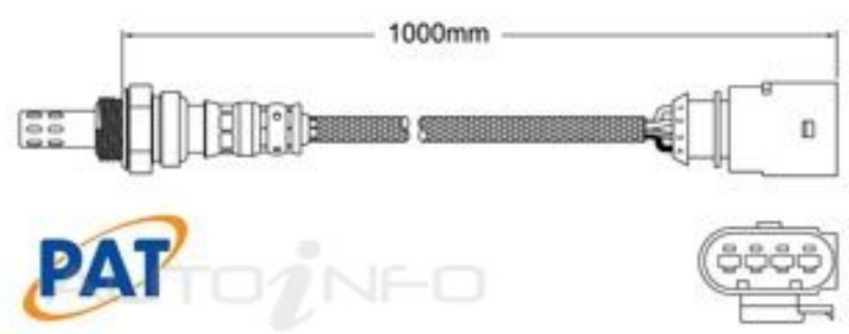 PAT Oxygen Sensor Post-Catalytic For Audi A4 3.2 FSi Quattro B7 3.1L V6 AUK