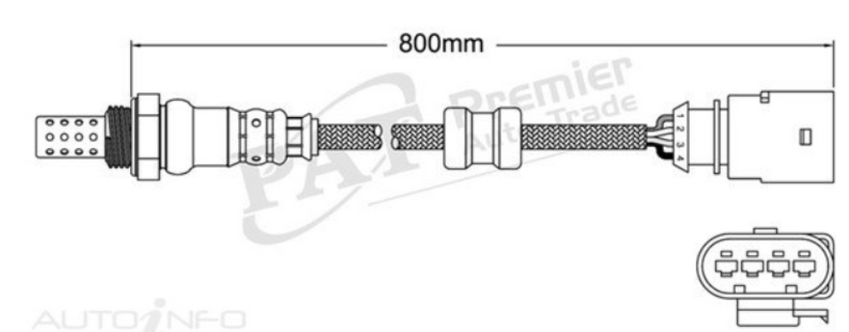PAT Oxygen Sensor Post-Catalytic For Audi S6 FSi Quattro C6 5.2L BXA V10