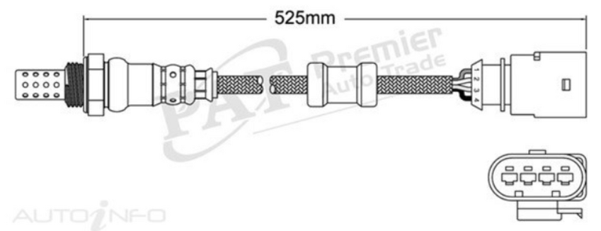 PAT Oxygen Sensor Post-Catalytic For Volkswagen EOS 147, 2.0T V6 1F 2.0L/3.2L