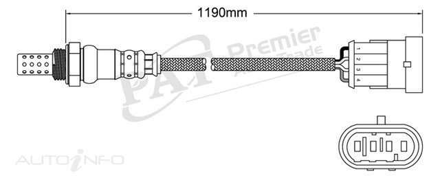 PAT Pre-Cat. Oxygen Sensor For Alfa Romeo 166 AR936 3.0L 6CYL AR343.01 - EGO-224