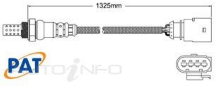 PAT Oxygen Sensor Post-cat For Volkswagen Touareg 7L 4.2L BAR V8 4D SUV