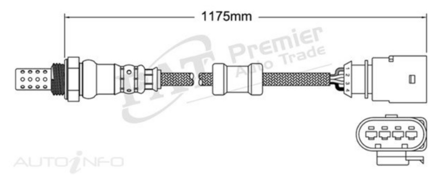 PAT Oxygen Sensor Post-Catalytic For Audi TTS 2.0 TFSi Quattro 8J 2.0L CDLB