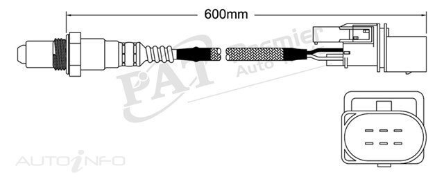 PAT Pre-Cat. Oxygen Sensor For Audi A8 W12 6.0 12CYL BHT V12 48V DOHC - EGO-233