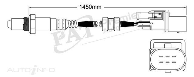 PAT Pre-Cat. Oxygen Sensor For Audi A8 4.2L 8CYL BFM I4 8V SOHC - EGO-235