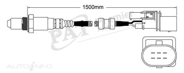 PAT Pre-Cat. Oxygen Sensor For Volkswagen Bora TYPE 4 2.8L AUE V6 24V DOHC