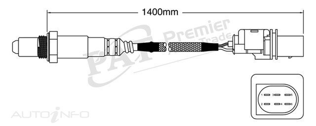 PAT Pre-Cat. Oxygen Sensor For BMW 125i E82 3.0L 6CYL N52 B30 - EGO-238