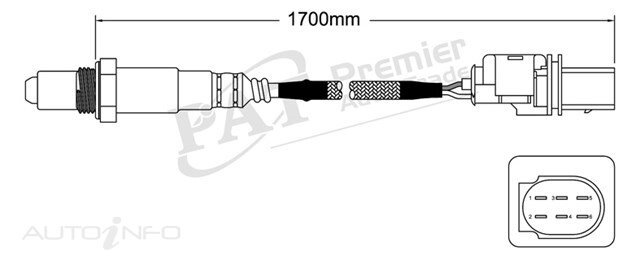 PAT Pre-Cat. Oxygen Sensor For Audi A8 6.0L 12CYL BHT V12 48V DOHC - EGO-245