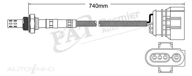 PAT Pre-Cat. Oxygen Sensor For Seat Ibiza 2.0L,1.4L 4CYL ABF I4 16V DOHC