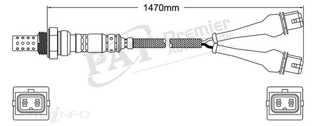 PAT Pre-Cat. Oxygen Sensor For Citroen BX 1.9L 4CYL DFZ DFW - EGO-255