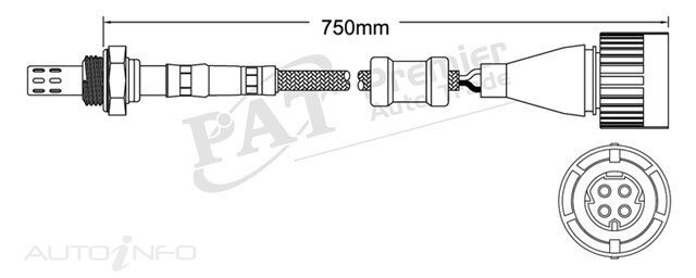 PAT Pre-Cat. Oxygen Sensor For BMW 520i E34 2.0L 6CYL M20 B20 - EGO-256