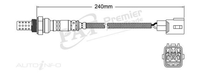 PAT Oxygen Sensor Pre-Catalytic For Lexus LS400 UCF10R, UCF11R 4.0L V8 1UZFE