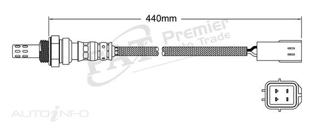 PAT Pre-Cat. Oxygen Sensor For Kia Shuma 1.6L 4CYL GA6D - EGO-290