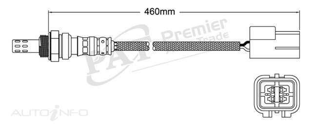 PAT Pre-Cat. Oxygen Sensor For Hyundai Trajet 2.7L 6CYL G6BA - EGO-297