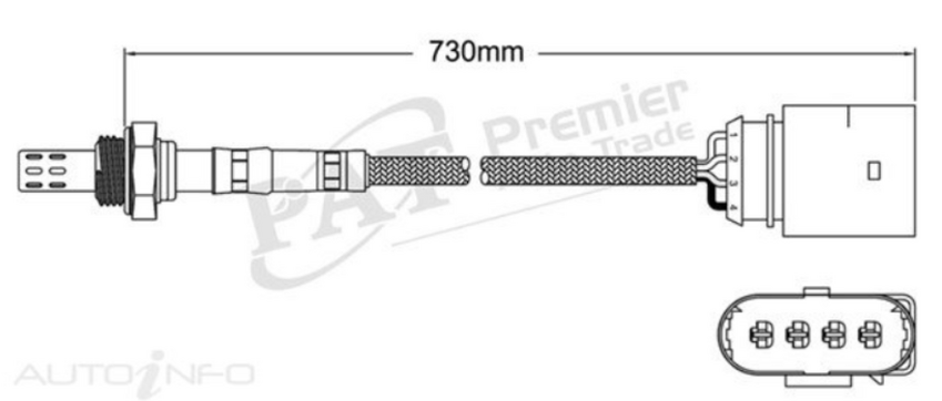PAT Oxygen Sensor Post-Catalytic For Land Rover Discovery Series-2 3.9L V8 56D