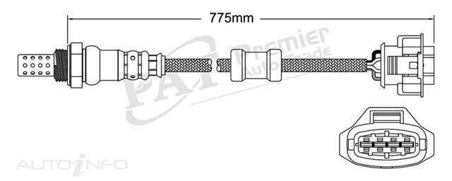 PAT Pre-Cat. Oxygen Sensor For Porsche Cayman 987C 3.4L 2.7L 6CYL M97.21