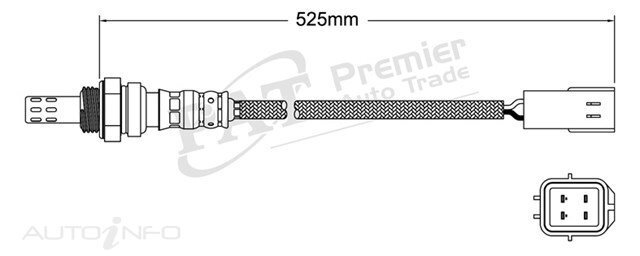 PAT Pre-Cat. Oxygen Sensor For Kia Shuma 1.8L 4CYL TE 14 16V DOHC - EGO-321