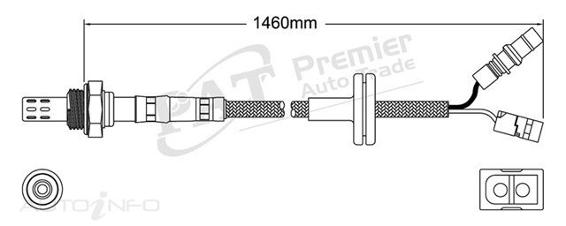 PAT Pre-Cat. Oxygen Sensor For Mercedes Benz 560 W126 5.6L 8CYL M117.968
