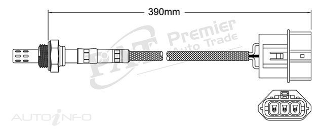 PAT Pre-Cat. Oxygen Sensor For Nissan Maxima A33 3.0L 6CYL VQ30DE - EGO-344