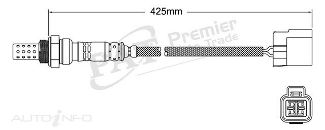 PAT Pre-Cat. Oxygen Sensor For Mitsubishi Nimbus UG 2.4L 4CYL 4G64 I4 16V SOHC