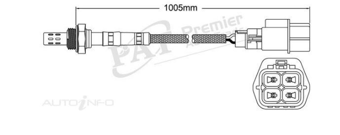 PAT Oxygen Sensor Post-Catalytic For Nissan Maxima A33 3.0L V6 VQ30DE 4D Sedan