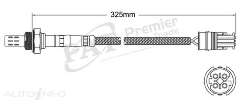 PAT Oxygen Sensor Post-Catalytic For Mercedes-Benz C43T AMG S202 4.3L V8