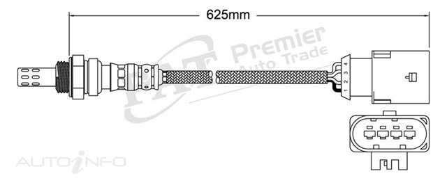 PAT Pre-Cat. Oxygen Sensor For Mini R52 Cooper S Cabriolet 1.6L 4CYL W11 B16
