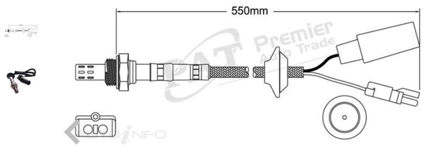 PAT Oxygen Sensor Pre-Cat Converter For PORSCHE 911 CARRERA SPORT/TARGA 911 3.2L