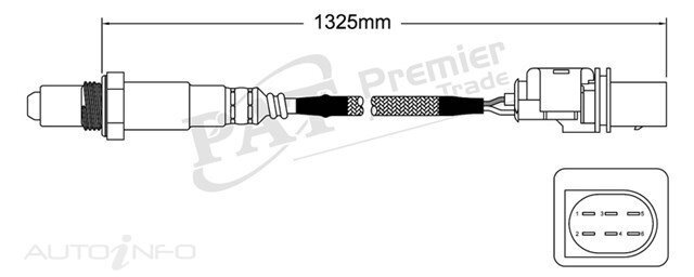 PAT Pre-Cat. Oxygen Sensor For Volkswagen Caravelle / Multivan Diesel 2.0L CFCA