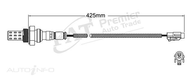 PAT Pre-Cat. Oxygen Sensor For Subaru Justy J10 1.0L 3CYL EF12 I3 16V - EGO-400