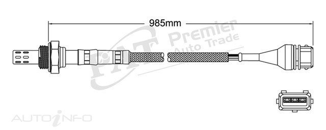 PAT Pre-Cat. Oxygen Sensor For Volkswagen Golf MK2 1.8L 4CYL RV 14 8V SOHC
