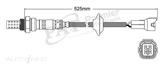 PAT Pre-Cat. Oxygen Sensor For Suzuki Liana RH416 Type I 1.6L 4CYL M16A