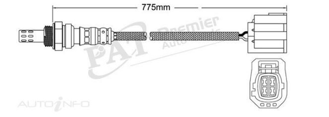 PAT Oxygen Sensor Post-Catalytic For Mazda Mazda3 SP23 BK 2.0L/2.3L LFDE, L3