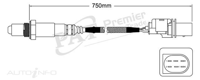 PAT Pre-Cat. Oxygen Sensor For Audi A4 Diesel 2.7L Turbo 6CYL CGKA CDNB