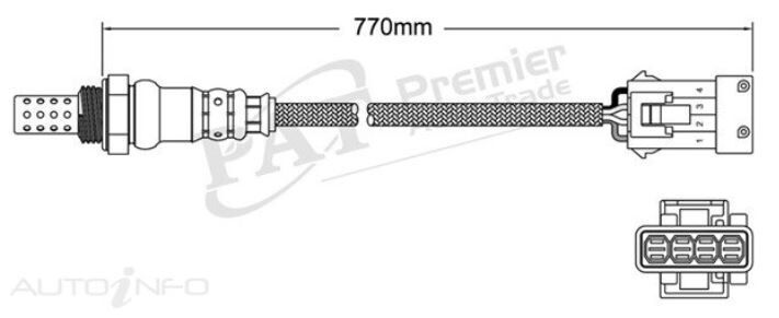 PAT Oxygen Sensor Pre-Cat Converter For CITROEN C2 2DR 1.6L TU5JP4S I4 16V