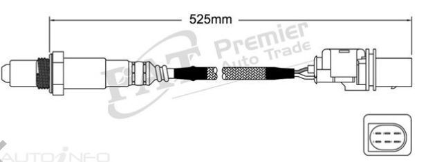 PAT Oxygen Sensor For Alfa Romeo Brera JTS (939) 2.2L Petrol Hatchback