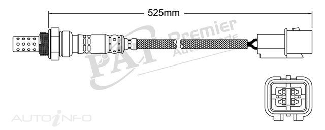 PAT Pre-Cat. Oxygen Sensor For MITSUBISHI AIRTREK 2.4L 4G69 14 16V SOHC