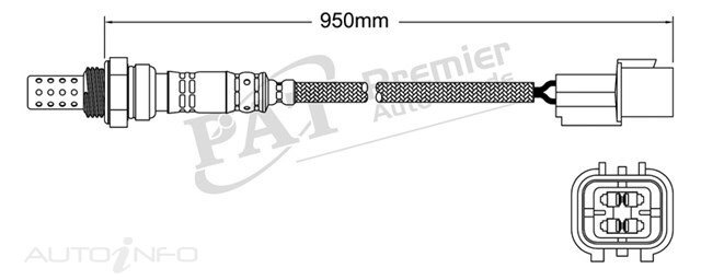 PAT Pre-Cat. Oxygen Sensor For Mitsubishi Lancer EVO VI 2.0L Turbo 4CYL 4G63T