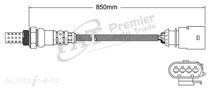 PAT Oxygen Sensor Post-Catalytic For Audi S6 V10 FSi Quattro C6 5.2L BXA