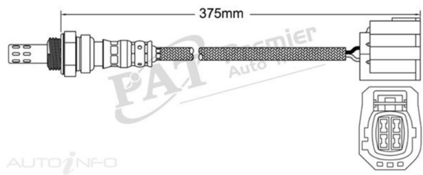 PAT Oxygen Sensor Post-Catalytic For Mazda Mazda3 MPS BK, BL 2.3L L3VDT