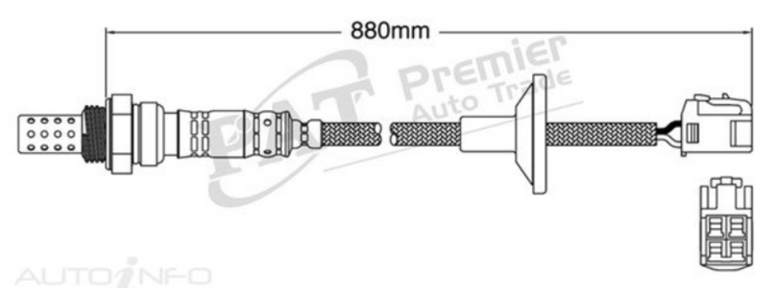 PAT Oxygen Sensor Post-Catalytic For Toyota Tarago ACR30R 2.4L 2AZFE 4D Wagon