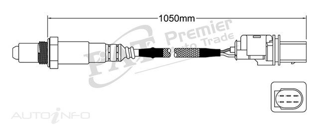 PAT Pre-Cat. Oxygen Sensor For Volkswagen Touareg 5.0L Turbo 10CYL AYH - EGO-584