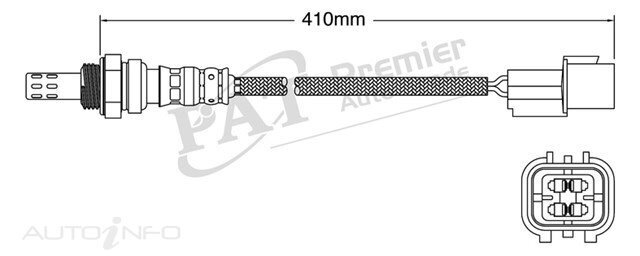 PAT Pre-Cat. Oxygen Sensor For Mitsubishi Triton MQ ML 2.4L 4CYL 4G64 - EGO-617