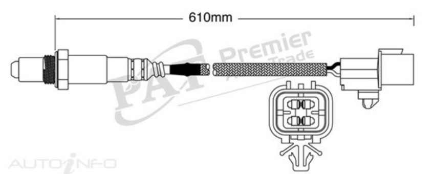 PAT Oxygen Sensor Post-Catalytic For Kia Rio Si, SLi, SLS UB 1.6L G4FD
