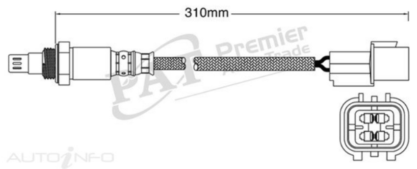 PAT Oxygen Sensor Post Catalytic For Hyundai Santa FE CM 3.5L V6 G6DC