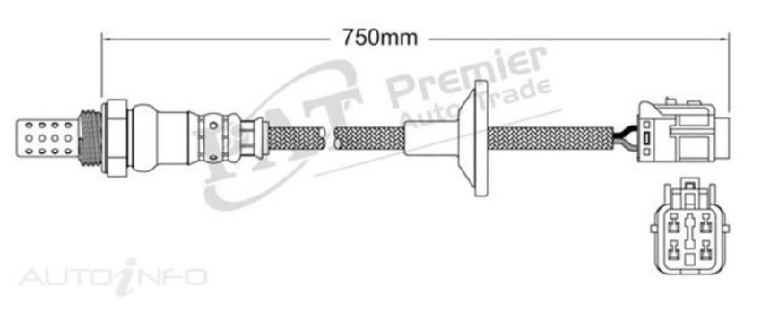 PAT Oxygen Sensor Post-Catalytic For Hyundai i40 Elite, Active VF 2.0L G4NC