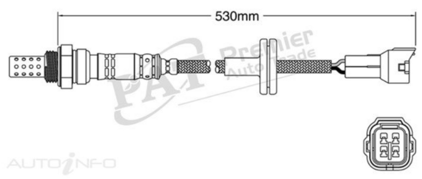 PAT Oxygen Sensor Post-Catalytic For Suzuki Baleno SY416 1.6L G16B