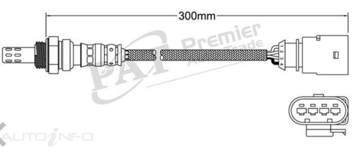 PAT Oxygen Sensor Pre-Cat Converter For VOLKSWAGEN CADDY TS1160/TS1175 2K 1.2L