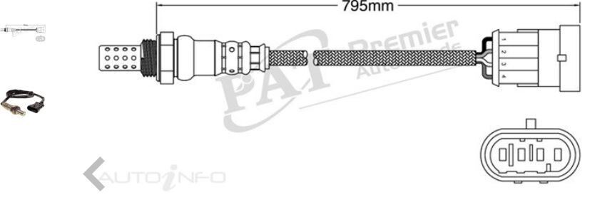 PAT Oxygen Sensor Pre-Cat Converter For ALFA ROMEO GIULIETTA 1.7L 940A1 I4 16V
